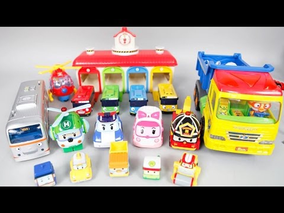 로보카폴리 Robocar Poli 타요 뽀로로 장난감 중앙차고지 매트 뽀로로 덤프트럭...