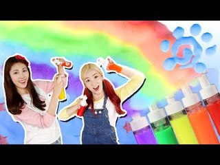 폭신폭신 거품물감으로 캐리 엘리의 시원한 바다 그림 그리기 놀이ㅣ캐리와장난감친구들