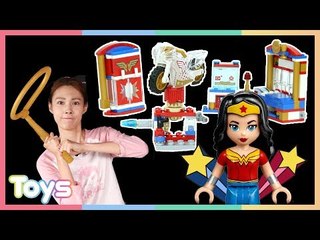 지진으로 원더우먼 기숙사가 없어졌다! 캐리의 레고 블록 장난감 조립 놀이ㅣ캐리와장난감친구들