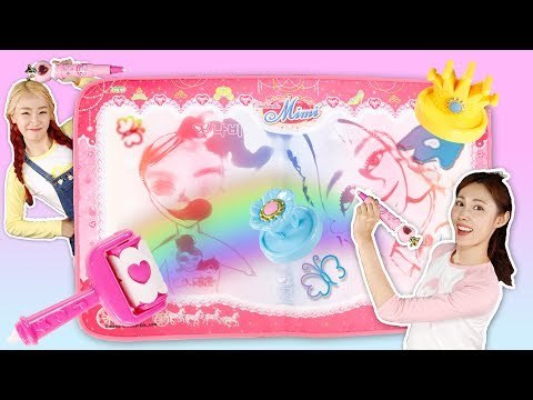 물로 그리는 워터 스케치북으로 캐리와 엘리의 얼굴 그리기 놀이 | 캐리와장난감친구들