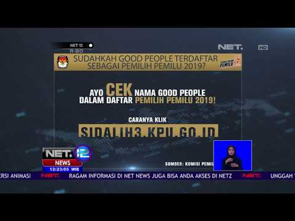 Apakah Nama Kita Sudah Masuk Daftar Pemilih - NET 12