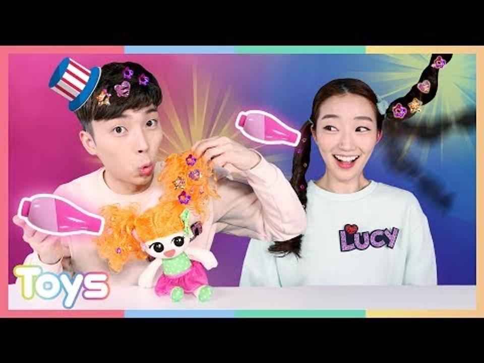 캐빈의 마법 미용실로 놀러 오세요~! 컬리돌 헤어 톡톡 장난감으로 미용실 놀이 | 캐...