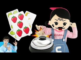 캐빈과 꼬마캐리의 흥미진진 할리갈리 보드게임! 얼굴에 낙서하기 벌칙 놀이 l 캐리앤 플레이