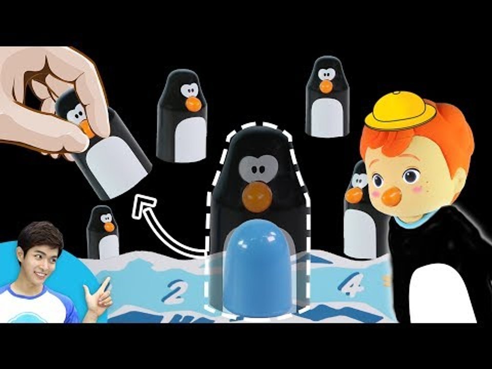 펭귄 알 색깔을 기억해라! 꼬마캐빈과 캐빈의 펭글루 보드게임 놀이 | 캐리앤 플레이