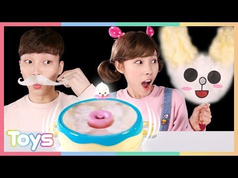 하프의 빙글빙글 솜사탕 메이커 장난감으로 솜사탕 만들기 놀이l 캐리와장난감친구들