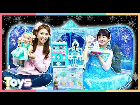 엘사로 변신! 캐리와 유니의 디즈니 겨울왕국 3D 놀이터로 장난감 가게 역할놀이ㅣ캐리와장난감친구들