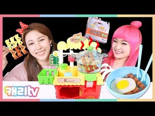 [장난감] 보글보글 냄비가 끓는 콩순이 짜장면 가게 장난감 역할놀이