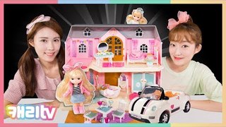 [장난감] 뭐하니? 리틀 미미 이층집에서 놀자와 오픈카 타고 놀자 장난감 놀이