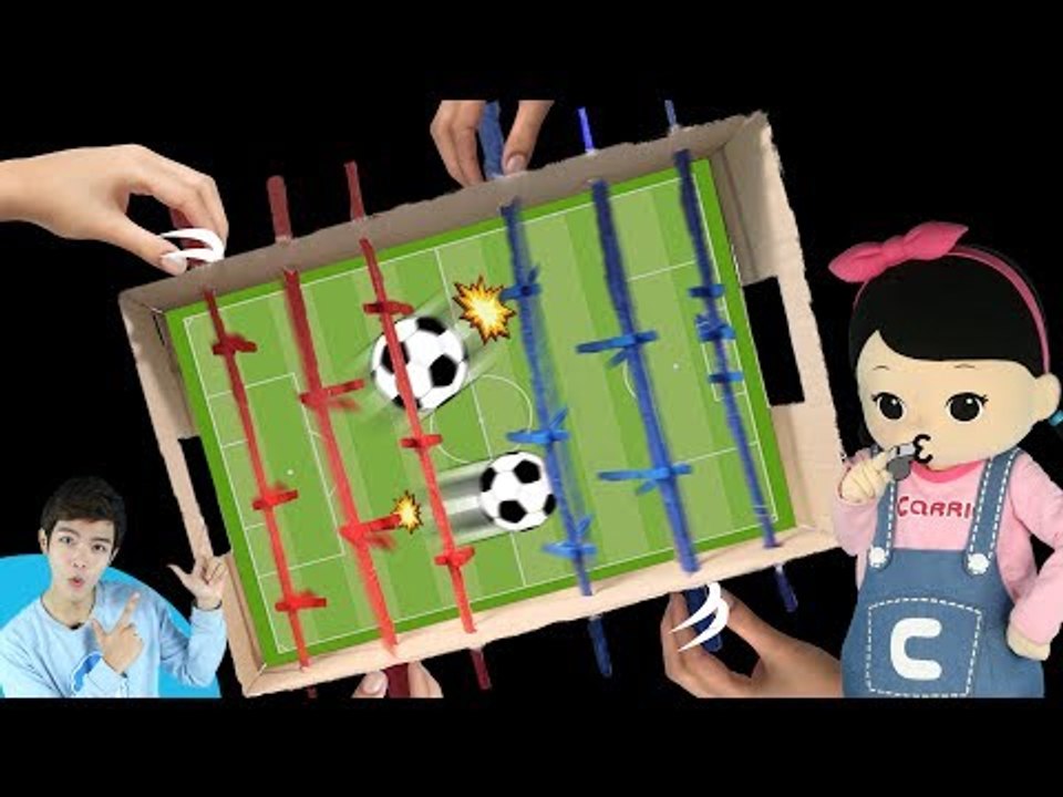 캐빈과 꼬마캐리의 파워 슈팅! 테이블 축구 게임 만들기 l 캐리앤 플레이