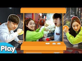 오락실 배틀 챌린지 인형뽑기 농구 에어하키 게임 대결 놀이 l 캐리앤 플레이