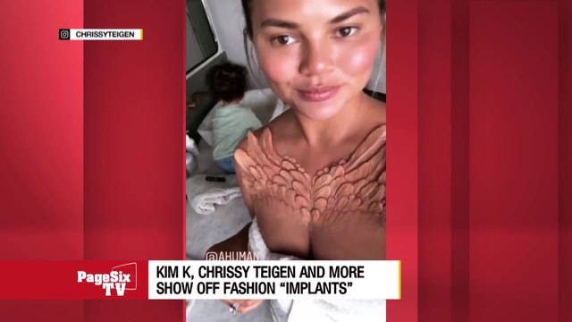 Wearable skin implants are the freaky fashion trend being sported by the likes of @KimKardashian and @ChrissyTeigen! Are they here to stay? What do you think? #PageSixTV