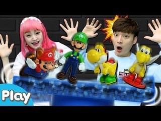 작아진 캐빈과 스텔라? 슈퍼마리오 흔들흔들 밸런스 게임 배틀 놀이 l 캐리앤 플레이