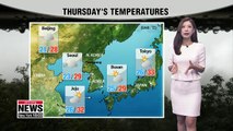 More showers to fall in Chungcheong-do and Jeolla-do Provinces