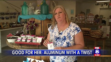 North Carolina Woman Uses Recycled Aluminum from Race Cars to Make Jewelry