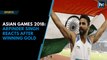Asian Games 2018: Arpinder Singh reacts after winning a gold medal in men's triple jump