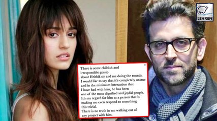 Disha Patani Finally Breaks Her Silence Over Hrithik Roshan Flirting With Her