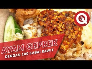 Ayam Geprek dengan 100 Cabai Rawit