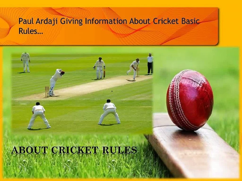 Basic Knowledge About Cricket – Paul Ardaji