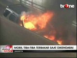 Mobil SUV Terbakar di Kolong Tol Ancol