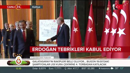 Erdoğan tebrikleri kabul ediyor