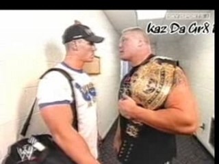 Brock Speaks To Cena Backstage