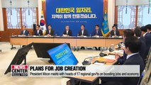 Pres. Moon meets with local gov't heads about creating jobs