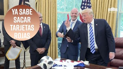 Infantino visita a Trump en la Casa Blanca y muestra la