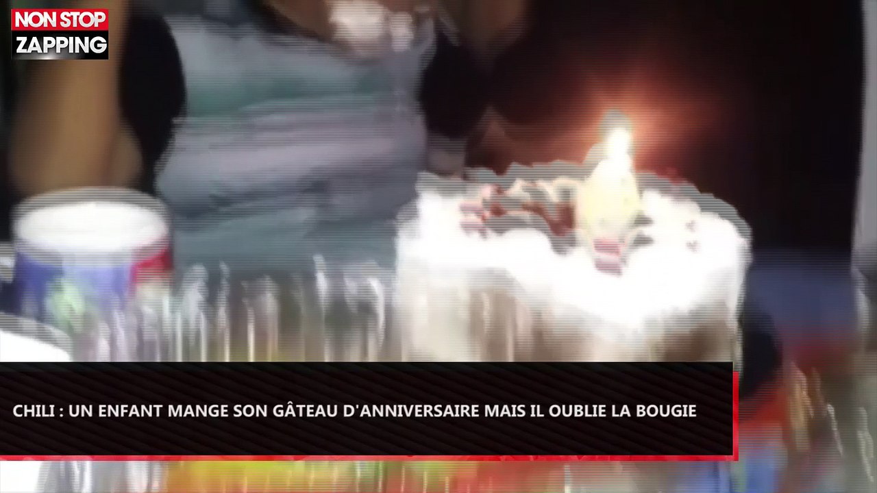 Chili : Un enfant mange son gâteau d'anniversaire, mais oublie la bougie ! (Vidéo)