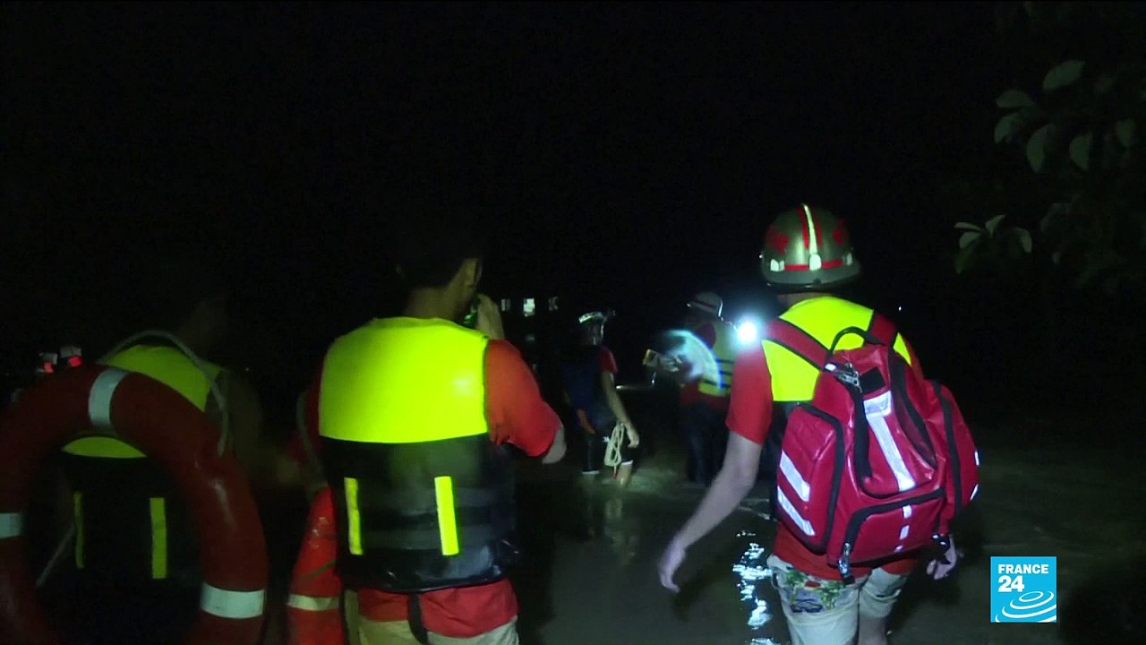 Images captures moment Myanmar dam overflows