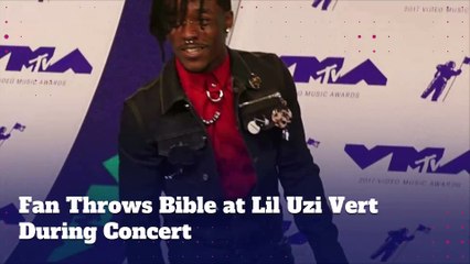 Fan Throws Bible at Lil Uzi Vert During Concert