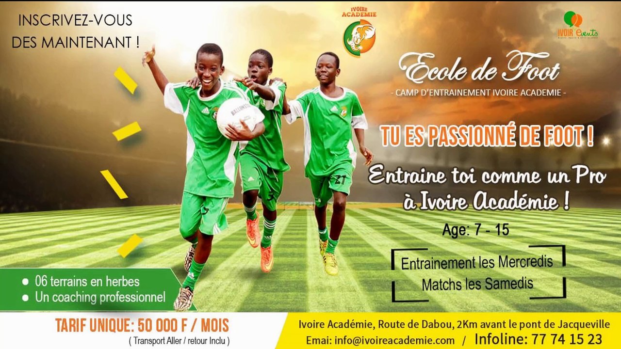 PRESENTATION ECOLE DE FOOT IVOIRE ACADEMIE