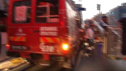 Şişli Emekli Subay Evlerinde korkutan yangın