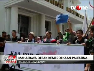 Ratusan Mahasiswa Bandung Tuntut Kemerdekaan Palestina
