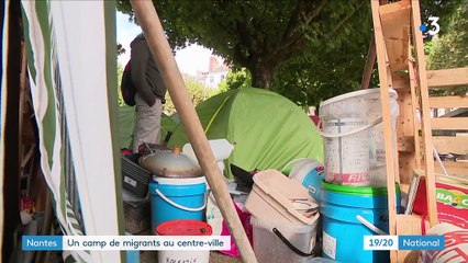 Nantes : un camp de migrants au centre-ville