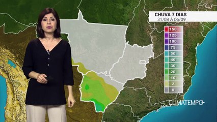 Acumulado de chuva para o BR nos próximos dias