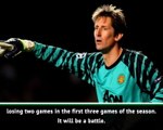 Man United have a 'difficult battle' to catch City - van der Sar