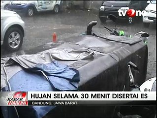 Fenomena Unik, Bandung Diguyur Hujan Es