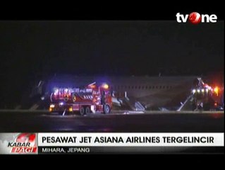 Pesawat Asiana Airlines Tergelincir, Puluhan Orang Terluka