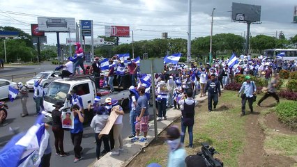 Cadena humana en Nicaragua por libertad de presos políticos