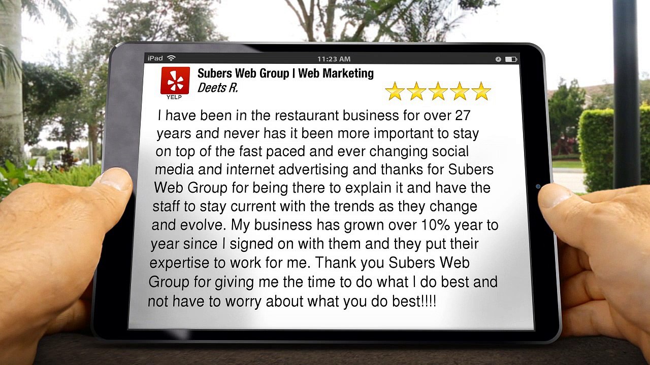 Subers Web Group Stuart FL Perfect 5 Star Review by Deets R.