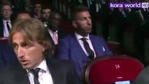 رد فعل محمد صلاح على فوز لوكا مودريتش افضل لاعب فى اوروبا