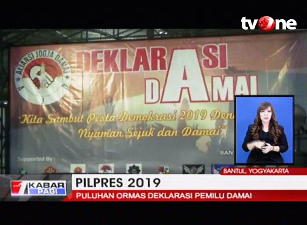 Puluhan Ormas Deklarasi Pemilu Damai