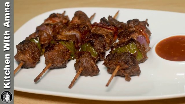 Beef Stick Boti Recipe - How to make Beef Stick Tikka Boti - Kitchen With Amna - YouTube