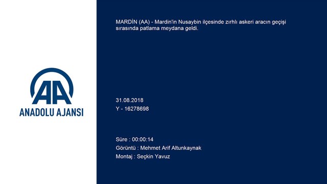 Askeri aracın geçişi sırasında patlama - MARDİN