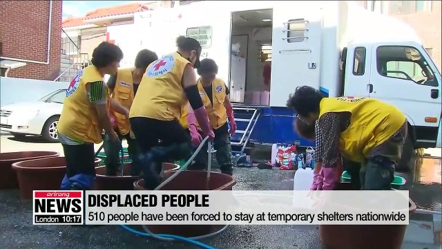Heavy rainfall continues to damage central and southern S. Korea