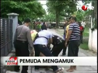 Ditilang, Pemuda Pengangguran Mengamuk Bawa Parang