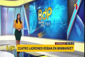 Chorrillos: cámara capta a banda de ladrones dentro de minimarket