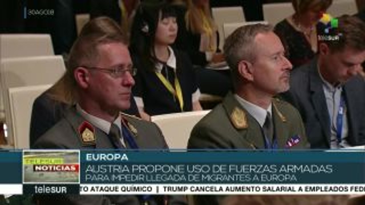 Austria propone uso de Fuerzas Armadas de la UE para frenar migración