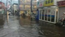 Saitama City Streets Flooded Due to Heavy Rain