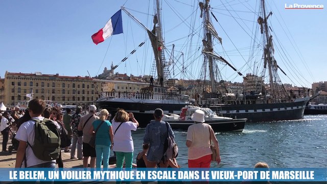 Le Belem, un voilier mythique en escale dans le Vieux-Port de Marseille